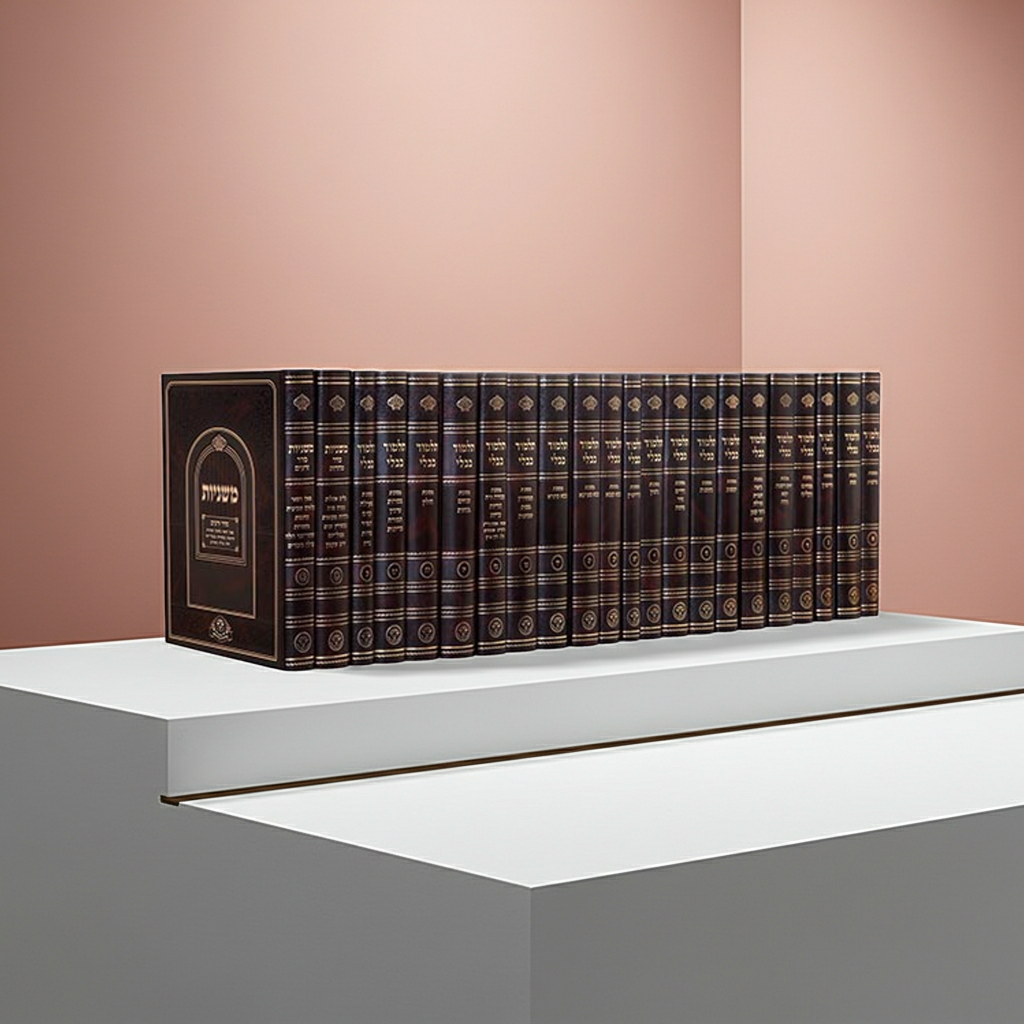 (31X23 ס"מ) (כולל זרעים טהרות) ש"ס נהרדעא החדש, 22 כרכים