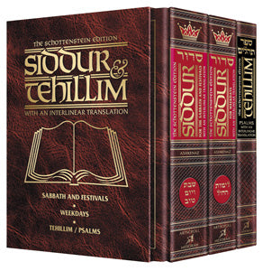 Siddur & Tehillim Schottenstein Interlinear Translation Slipcased Set 3 vol